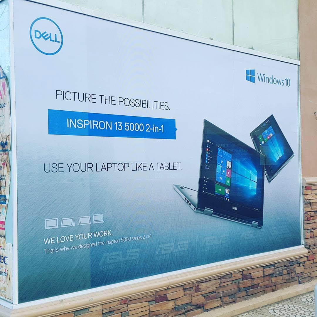 Dell corporate wall graphic
